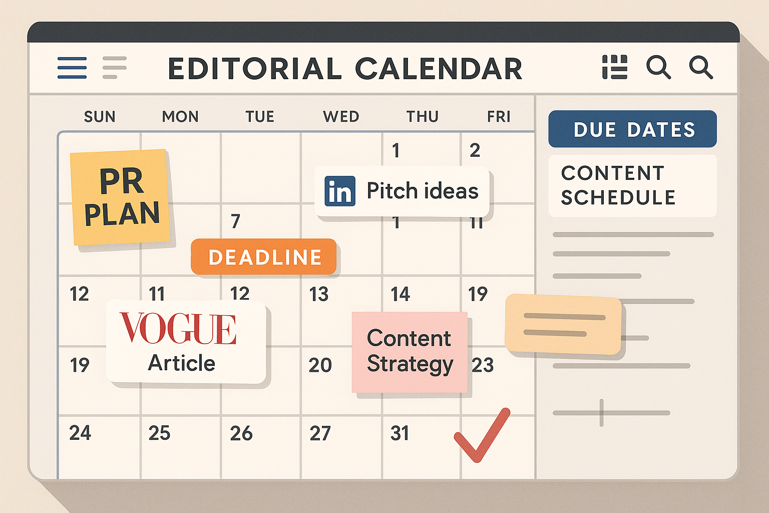 The Role of Editorial Calendars in Modern PR